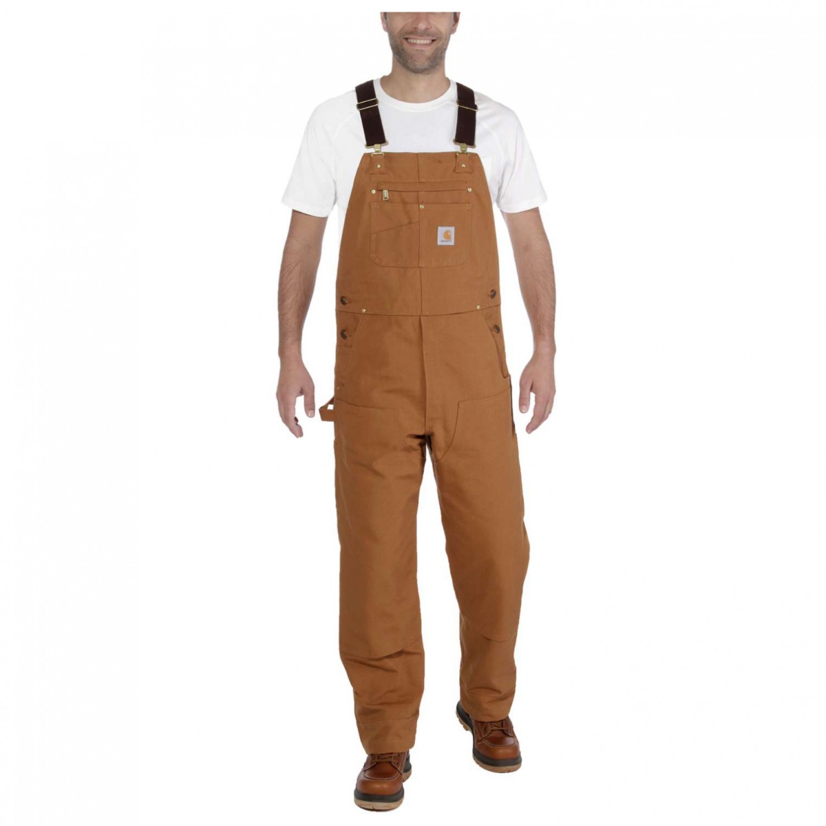 Carhartt R06 size store 50x30 Reinforced Knee Duck Bib Overalls in Brown