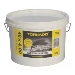 Tornado Fencing Barbed Staples 40 x 4mm 5kg Tub