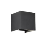 Luceco Wall Light LED Cube Black IP54 