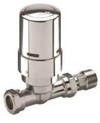 Danfoss 10mm/15mm Straight Chrome Plated Radiator Valve