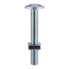 Roofing Bolt & Square Nut Zp M6 X 30mm (Box Of 100)