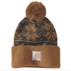 Carhartt - Knit Pom - Jacquard Beanie - Brown