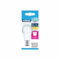 Led 12W 75W 1055 Lum - A60 Gls Pearl Warm White - Bc