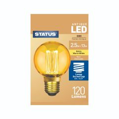 2.5W = 13W - 120 Lum - Antique LED - Classic - Bulb - Bc - Golden