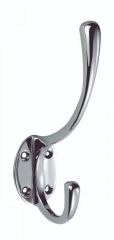 Victorian Hat & Coat Hook Polished Chrome 127mm