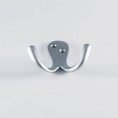 Victorian Double Robe Hook 51mm Satin Chrome