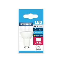 Led 5W 50W 360 Lum - Dimmable Clear Warm White - Gu10