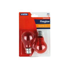 60W - GLS - Fireglow - Bc - 2Pk