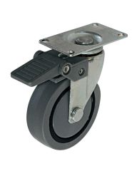 Castor Heavy Duty Swivel Grey 76mm With Brake