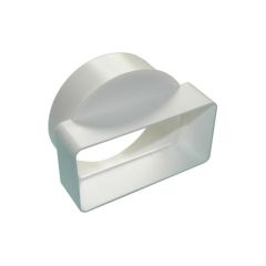 Adaptor Round To Rectangular (Short) -Whi