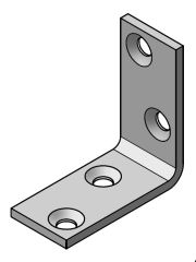 Angle Bracket Light Duty 30X30X15 - Each