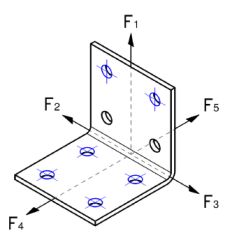 Angle Bracket Light Duty 40X40X40 - Each