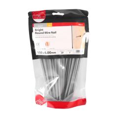 Wire Nails Round Bright 6.00 X 150mm (1kg)