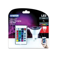 LED Colour Changing - 3W - Gu10 -16 Colour Modes - Remote