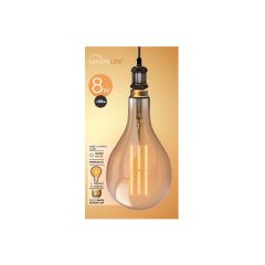 8W 60W - 800 Lum - 160mm Antique LED - Classic - Bulb - Es - Golden