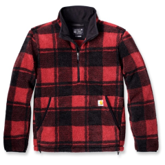 Carhartt - Loose Fit Fleece Pullover - Crabapple/Black Plaid 