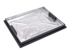 Cd790R/46 - 600X450X46mm Block Paviour Recess Cover & Frame - Galv Cvr/Poly Fr