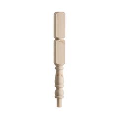 Stair Pine Newel Post Spigot Turned Quarter Landing 91 X 91 X 830mm