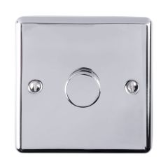 1 Gang 400W/Led 2Way Dimmer Switch Polished Chrome Enhance Range 