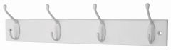 Slimline Hook Rail - White 4 Hooks