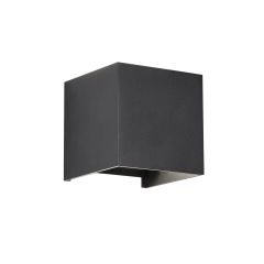 Luceco Wall Light LED Cube Black IP54 