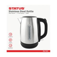 New York - 1.7Ltr Cordless Kettle 3Kw - Stainless Steel