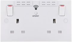 Socket 2-Gang With Wi-Fi Range Extender