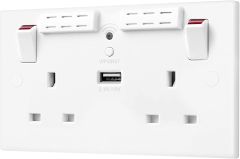 Socket 2-Gang 1-Usb With Wi-Fi Range Extender