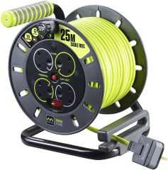 Extension Lead Reel 4-Gang 13A 25M Green