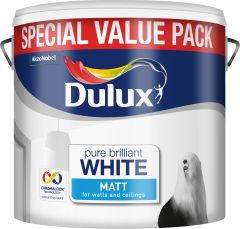 Dulux Matt Paint Pure Brilliant White 6L