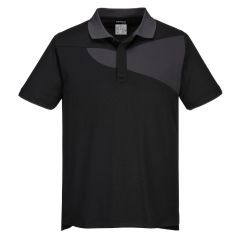 PORTWEST PW210 - PW2 Polo Shirt S/S - Black/Grey 