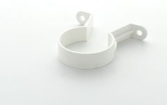 White Downpipe One Piece Pipe Clip