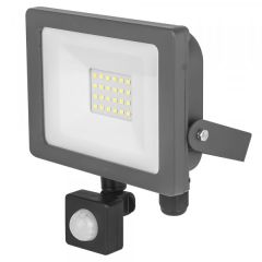 Pesaro - 20W LED Flood Light + Pir - Grey