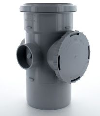 110mm Socket Spigot Access Pipe Grey