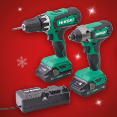 Hikoki - 18V Combi & Impact Drill Twin Pack