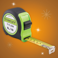 Stanley - 5m (16ft) Hi-Vis Tylon Tape STHT30602-1