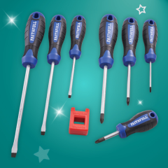 Faithfull - 8 Piece Soft Grip Screwdriver Set