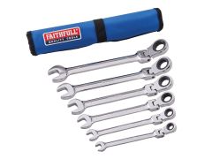 Faithfull - 6 Piece Ratchet Combination Spanner Set