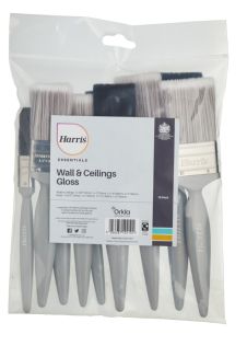 Harris Essentials Walls & Ceilings & Gloss Brush 10 Pack