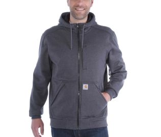 CARHARTT WIND FIGHTER RELAXED FIT FULL-ZIP SWEATSHIRT - CARBON HEATHER