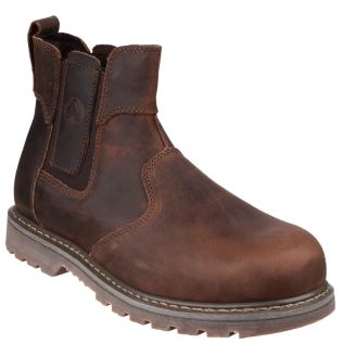 AMBLERS SAFETY FS165 PULL-ON DEALER BOOTS - BROWN