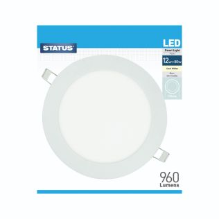 12W Round LED Panel - 170mm - Cool White