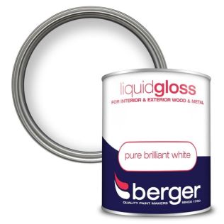 Berger Liquid Gloss Paint Pure Brilliant White 750ml