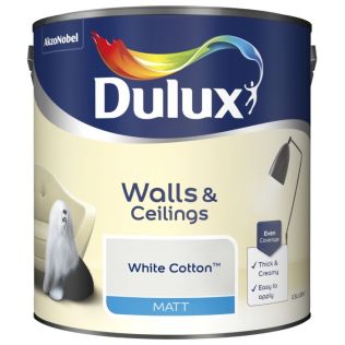 Dulux Matt Paint 2.5L White Cotton
