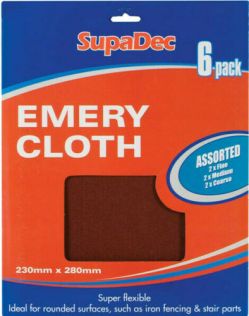 Emery Cloth Assorted 6Pc