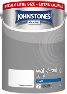 Johnstones Wall & Ceiling - Matt - White 6L