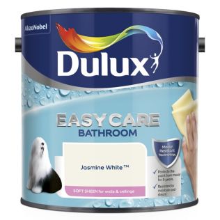 Dulux Easycare Bathroom Soft Sheen Paint 2.5L Jasmine White