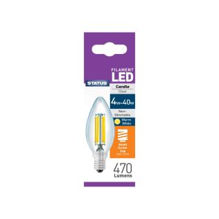 Led 4W 40W 470 Lum - Candle Clear Warm White - Ses