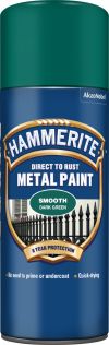 Hammerite Metal Paint Smooth Dark Green 400ml Aerosol