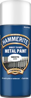 Hammerite Metal Paint Smooth White 400ml Aerosol